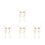 4Pares Elfos Ear Clip Dourados Com Tassel E Artificial 6