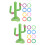 2Conjuntos Anéis Praia Multicolorido PVC 7