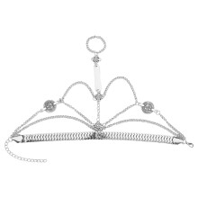 Chaîne à main pour femmes, bijoux empilables élégants,-Blanc k