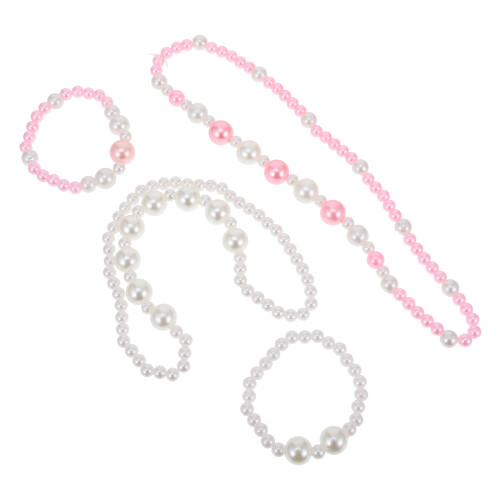 4Conjuntos Para ABS Com Colar E Pulseira Bead Coloridos 1