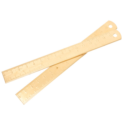4Pz Righello Dritto Khaki in Rame, Alta Precisione Per Uso Studentesco