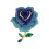 Broche rose en strass pour occasions spéciales, coffret-Bleu 1