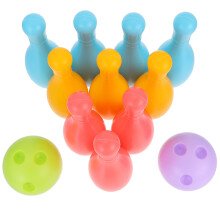 2Conjuntos Brinquedo Boliche Para Família Multicolor