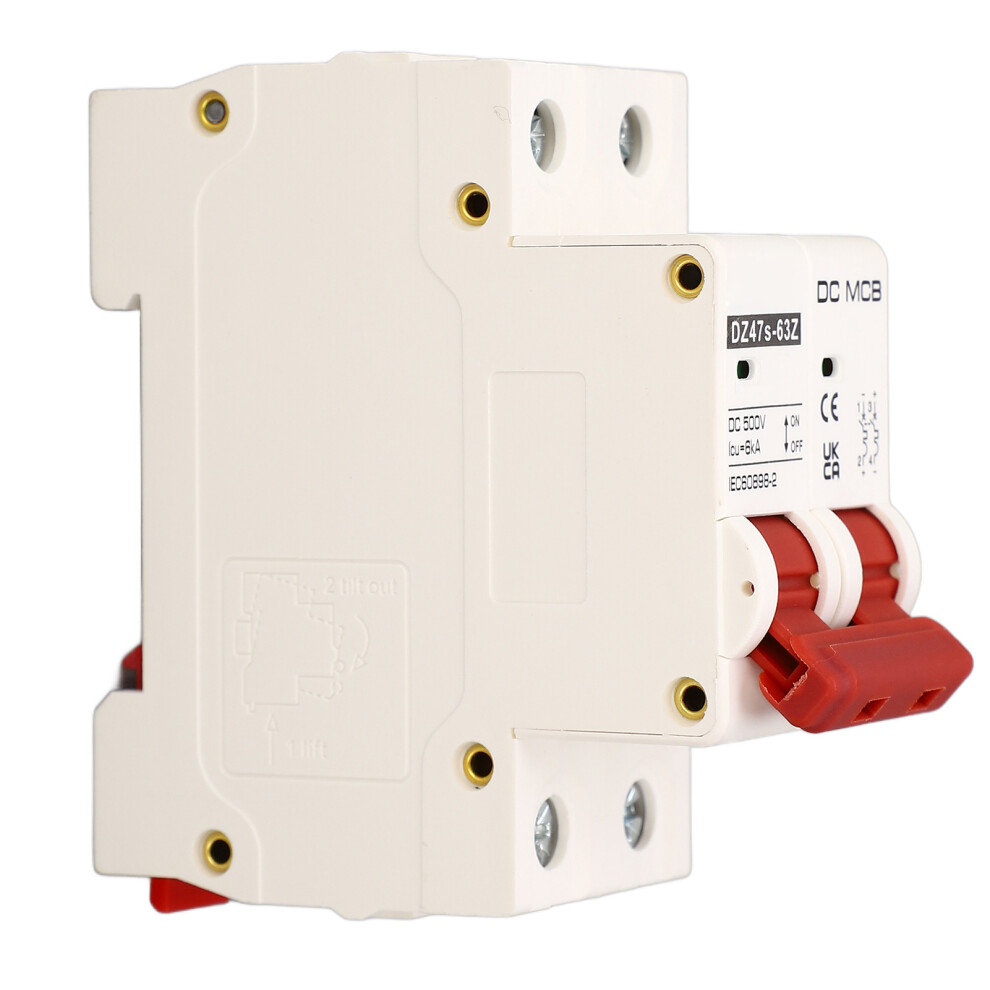Dc Dc Circuit Breaker 2P 16A 500V Short Circuit Protection Dz47s 63Z 4231371181722