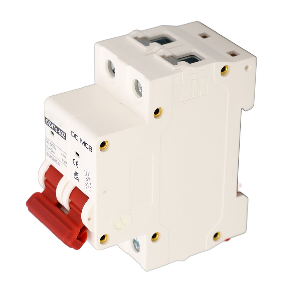 Dc 500V 2P Mini Circuit Breaker Dz47s 25A Short Circuit Protection 6941380416569