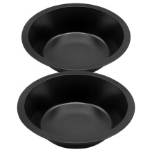 4St Anti-Aanbak Koolstofstaal Brood En Hamburger Bun Pannen, Zwart Set