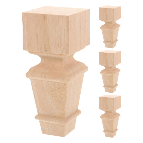 4St Beige Rustieke Meubelpoot Vierkant Voor En Dressoir