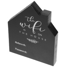 3St Elegant Zwart WiFi Bord Voor Gasten En Bureau Decor