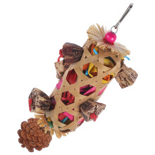 2St Vogel Hangspeelgoed Hout Kleurrijk Veerkrachtig Papegaaien