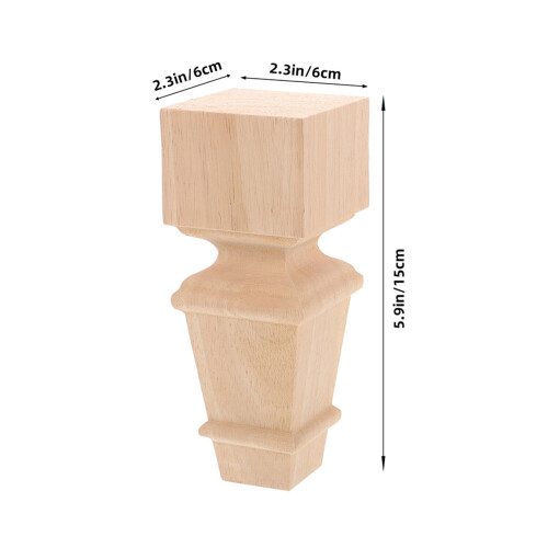 4St Beige Rustieke Meubelpoot Vierkant Voor En Dressoir 1