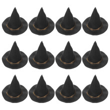36St Miniatuur Heksenhoedjes Zwart Plastic Voor Feest En Poppenhuis