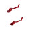 2Pièces Levier De Vitesses Aluminium Rouge Pour Rechange Durable 7