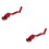 2Pièces Levier De Vitesses Aluminium Rouge Pour Rechange Durable 6