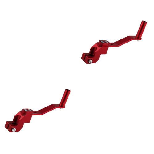2Pièces Levier De Vitesses Aluminium Rouge Pour Rechange Durable 2