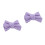 2Pz Fiocco Viola PU Morbido Clip Per Ragazze 9