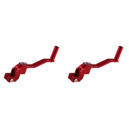 2Pièces Levier De Vitesses Aluminium Rouge Pour Rechange Durable 1