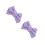 2Pz Fiocco Viola PU Morbido Clip Per Ragazze 10