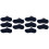 10Paren Navy No Show Ademend Elastisch Met Siliconen Hiel 2