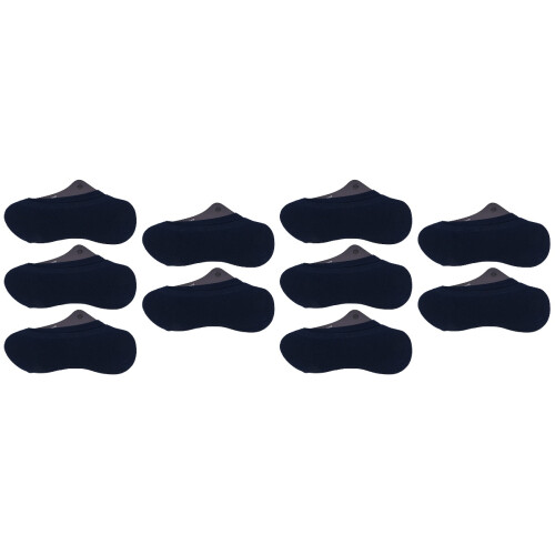10Paren Navy No Show Ademend Elastisch Met Siliconen Hiel 1