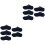 10Paren Navy No Show Ademend Elastisch Met Siliconen Hiel 3