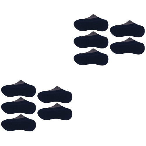 10Paren Navy No Show Ademend Elastisch Met Siliconen Hiel 2