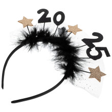3Stk Weiche Schwarze Kinder Haarreifen Neujahr Party Stern Schmuck