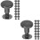 40Pz Rivetti Argento Resistente Per DIY, Abbigliamento E 6