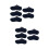 10Paren Navy No Show Ademend Elastisch Met Siliconen Hiel 7