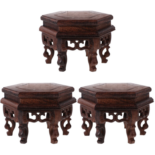 3Pz Espositore Vasi in Legno Per Piante E Acquari 2