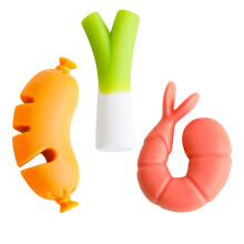 12Pz Coperchio Silicone Multifunzione Con Clip Colorata