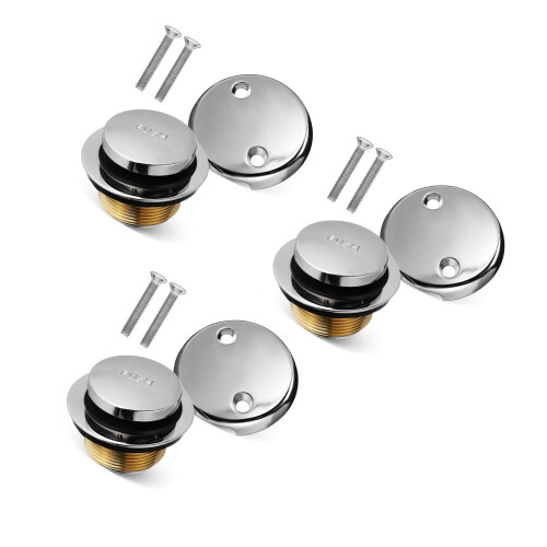 3Conjuntos Kit Válvula Banheira Universal Vedação Forte 2