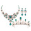 2Conjuntos Conjunto Noiva Coroa Colar Verde 1
