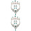 2Conjuntos Conjunto Noiva Coroa Colar Verde 7