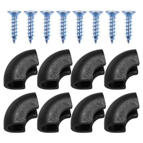8Conjuntos Capas U-Shaped Para Pernas De Protetores De Preto 1