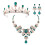2Conjuntos Conjunto Noiva Coroa Colar Verde 2