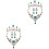 2Conjuntos Conjunto Noiva Coroa Colar Verde 5