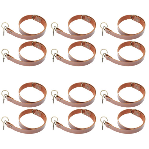 12Conjuntos Cordão De Couro Café Para Decoração E Fixação 1
