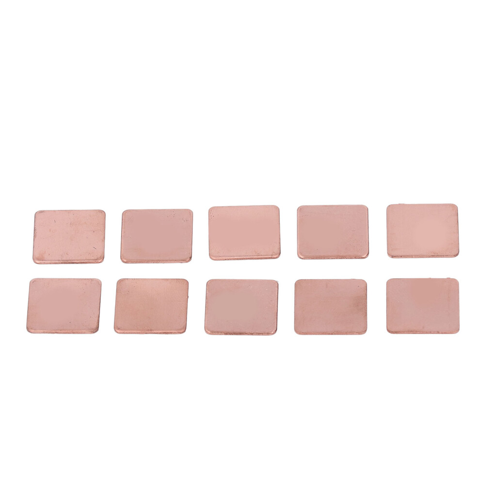 20Pcs Red Copper Laptop Cpu Gpu Heat Sink Shims 20X20mm 1.0Mm Thickness 6921371182772