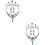 2Conjuntos Conjunto Noiva Coroa Colar Verde 8