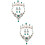 2Conjuntos Conjunto Noiva Coroa Colar Verde 9