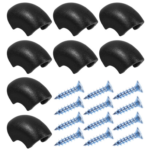 8Conjuntos Capas U-Shaped Para Pernas De Protetores De Preto 2