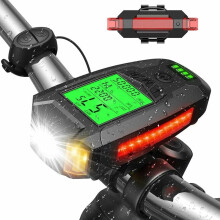 Innovative Cycling Companion: Multi-Functional Solar-Powered USB Rechargeable Battery Mountain Bike Night Cycling High Brightness Light