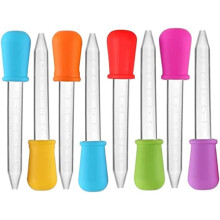 Matgodkjent plast, flytende pipetter for håndverksprosjekter, 8 stk. i 8 fantastiske farger, pålitelig materiale som sikrer holdbarhet, gradert