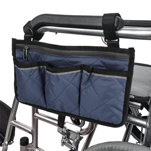 Durable Armrest Bag For Mobility Chairs, Multiple Pockets Large Capacity Storage Waterproof Armrest Pouch, Easy Access Storage Durable Armrest 1