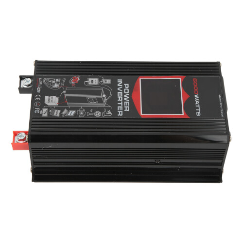 Μετατροπέας AC μετατροπέα ισχύος, οθόνη LCD 12V σε 110V, έξοδος ισχύος, διπλές πρίζες USB, 2