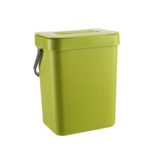 Mountable Indoor Compost Bucket for Kitchen, NO Fruit Flies Compost Pail with Lid, Sealed Food Waste Bin with Wall-Mount Adhesive, Hanging Small