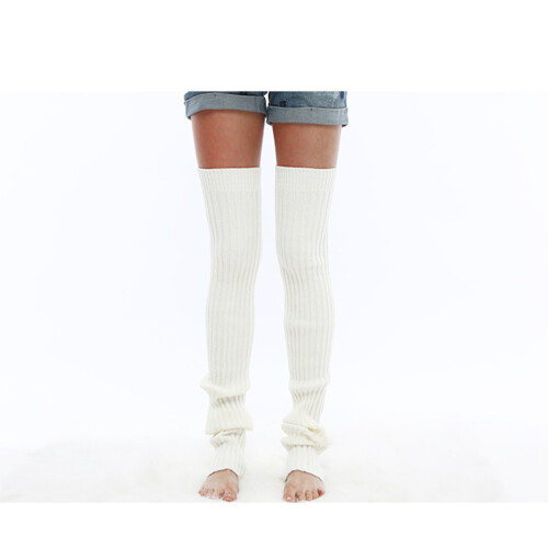 2St Witte Beenwarmers Gebreid Dames Perfect Lagen 1