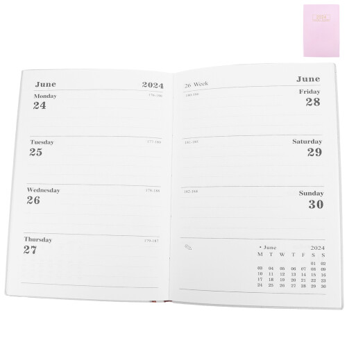 3St Huiselijke Planner Notebooks Met Roze Kunstleren Omslag 1
