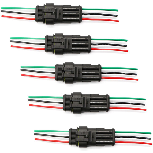10Pares Conectores Elétricos 3 Vias Universal Para Carro Multi 1