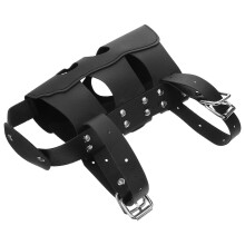 3Conjuntos Suporte PU Preto Para Garrafa De Multiuso